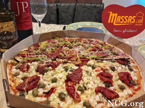 Pizza vegetariana sem gluten - Delivery de pizza sem gluten em Florianópolis (SC) Massas.com - Não Contém Gluten