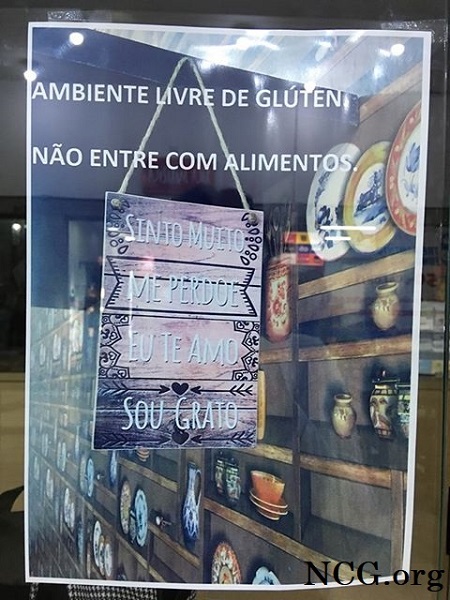 Aviso sem gluten - Cafeteria sem gluten em São Paulo (SP) Café e Bistrô Porto Sem Glúten - Não Contém Gluten
