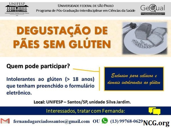 Degustação de pães sem gluten para celíacos em Santos (SP)