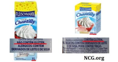 Creme tipo Chantilly fleischmann contém gluten ?? Confira a resposta do SAC