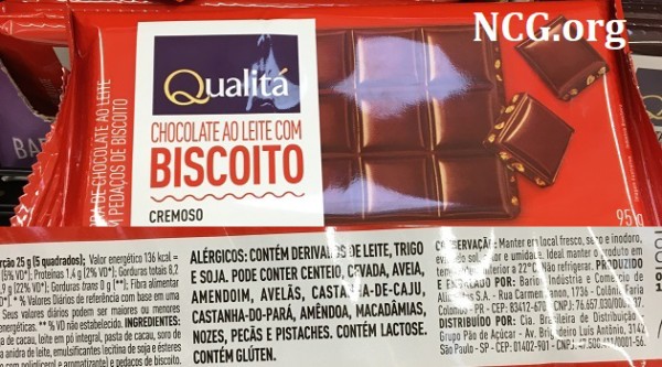 Chocolate Qualita CONTÉM GLUTEN