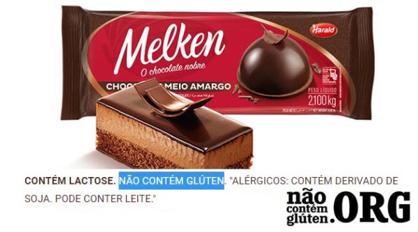 Chocolate Melken contém gluten? Resposta do SAC